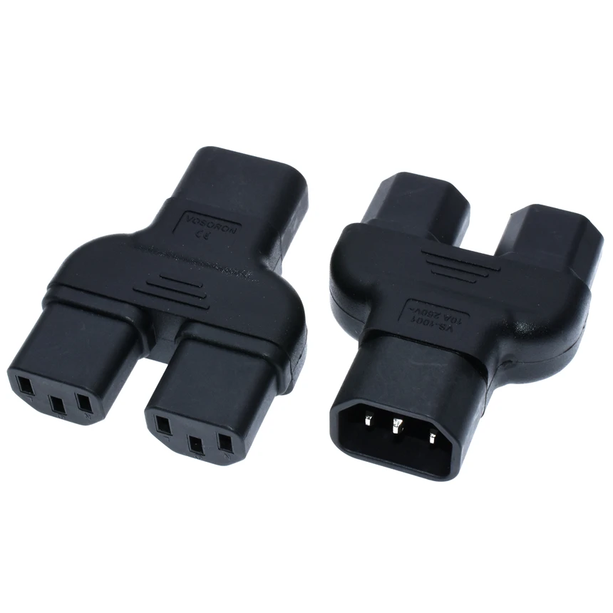 Разветвитель IEC 320 Single C14 Dual C13 Y типа адаптер IEC320 штекер двойной гнездо удлинитель