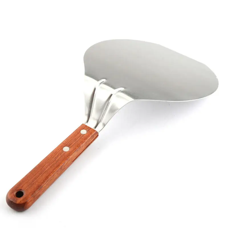 

13'' Stainless Steel Round Pizza Peel Baking Shovel Paddle, Cake Lifter Transfer Tray for Pizza, Bread,Cake,Pie