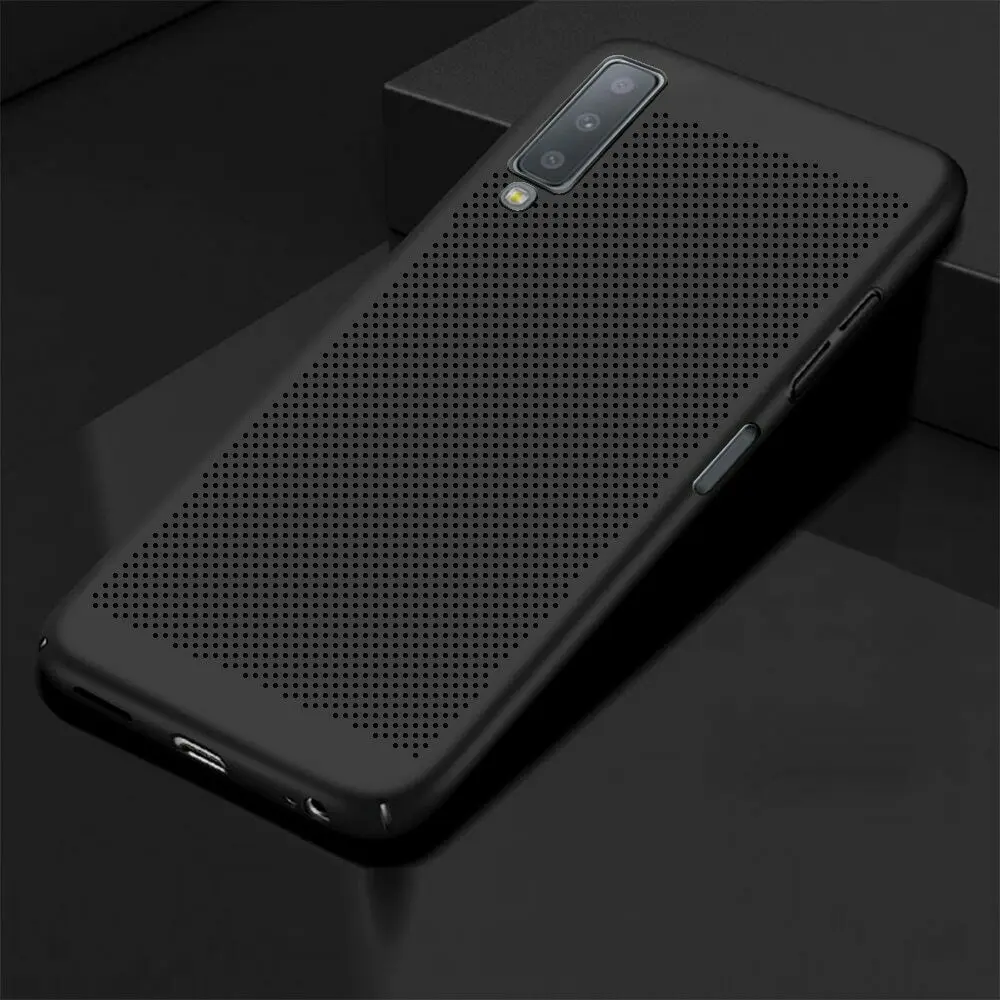 Отвод тепла сетчатый чехол для samsung Galaxy A70 A10 A20 A30 A40 A50 A6 A7 A8 плюс J4 J6 2018 крышка