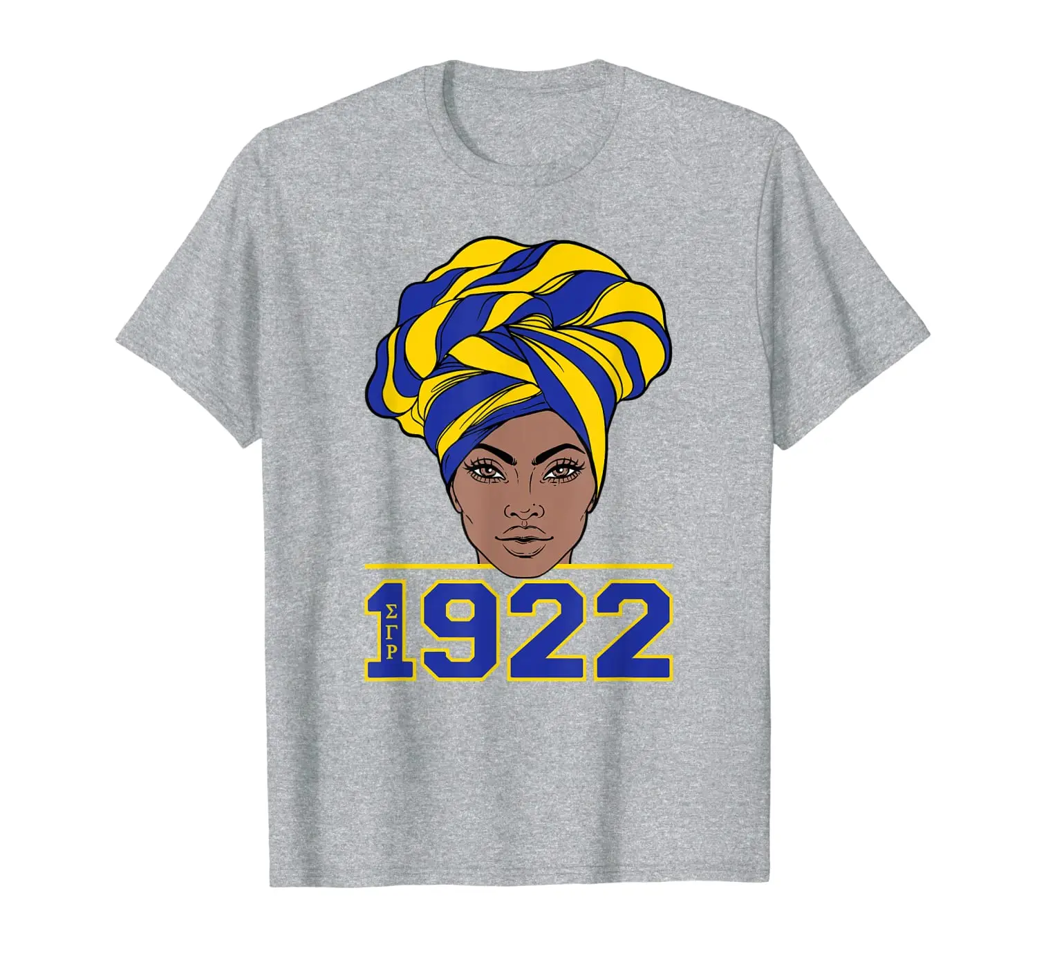 

African Sigma 1922 Gamma Rho Pretty Girl Hair Turban T-Shirt