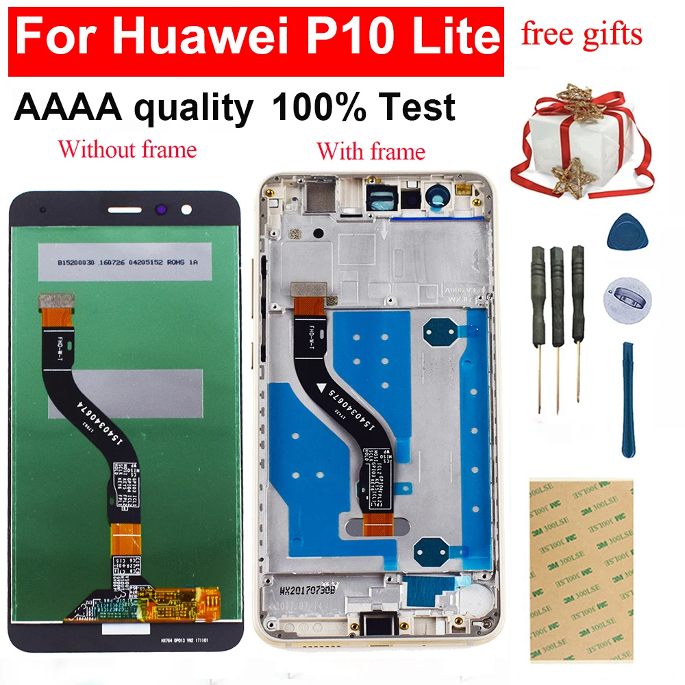 Для huawei P10 Lite ЖК экран WAS LX1/LX2/LX3/L22J/LX2J/L03T/LX1A сенсорный дигитайзер дисплей в сборе