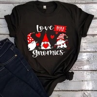 love my gnomies valentine gnomes with plaid shirt valentines couple tshirt heart clothing women cute valentine gift l