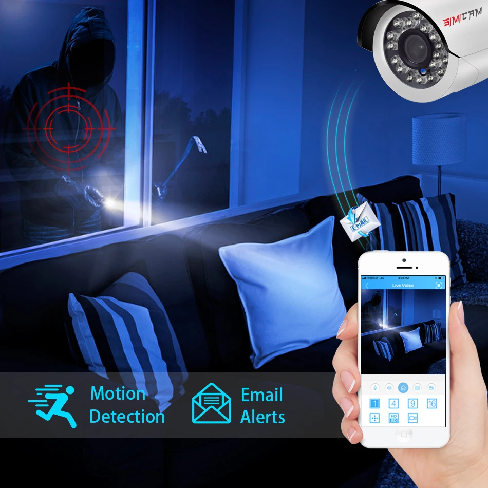 Комплект камеры видеонаблюдения 1080P POE CCTV full HD 5MP NVR 2/4CH аудио AI 2MP IP камера наружная