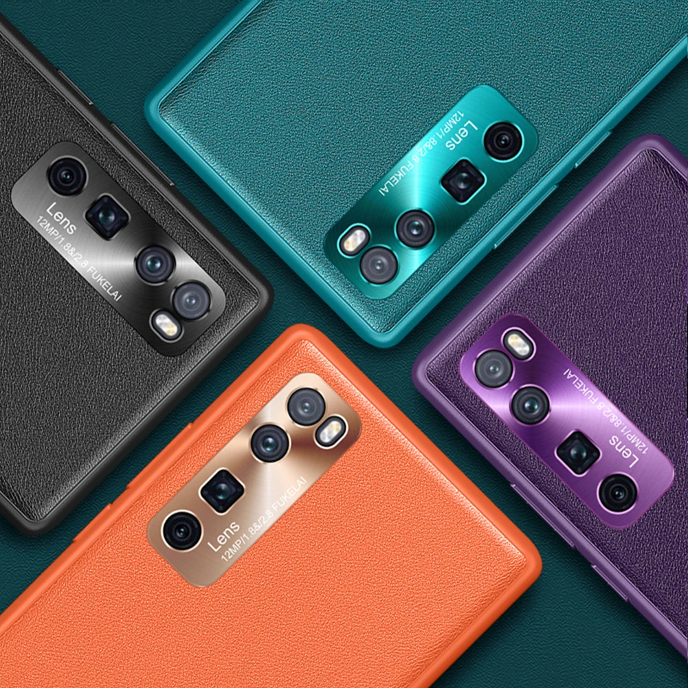 

PU Leather Case For Huawei Nova 7 Pro Case Shockproof Back Cover Bumper For Nova 7 SE Hard PC Case for Nova 7 Capa