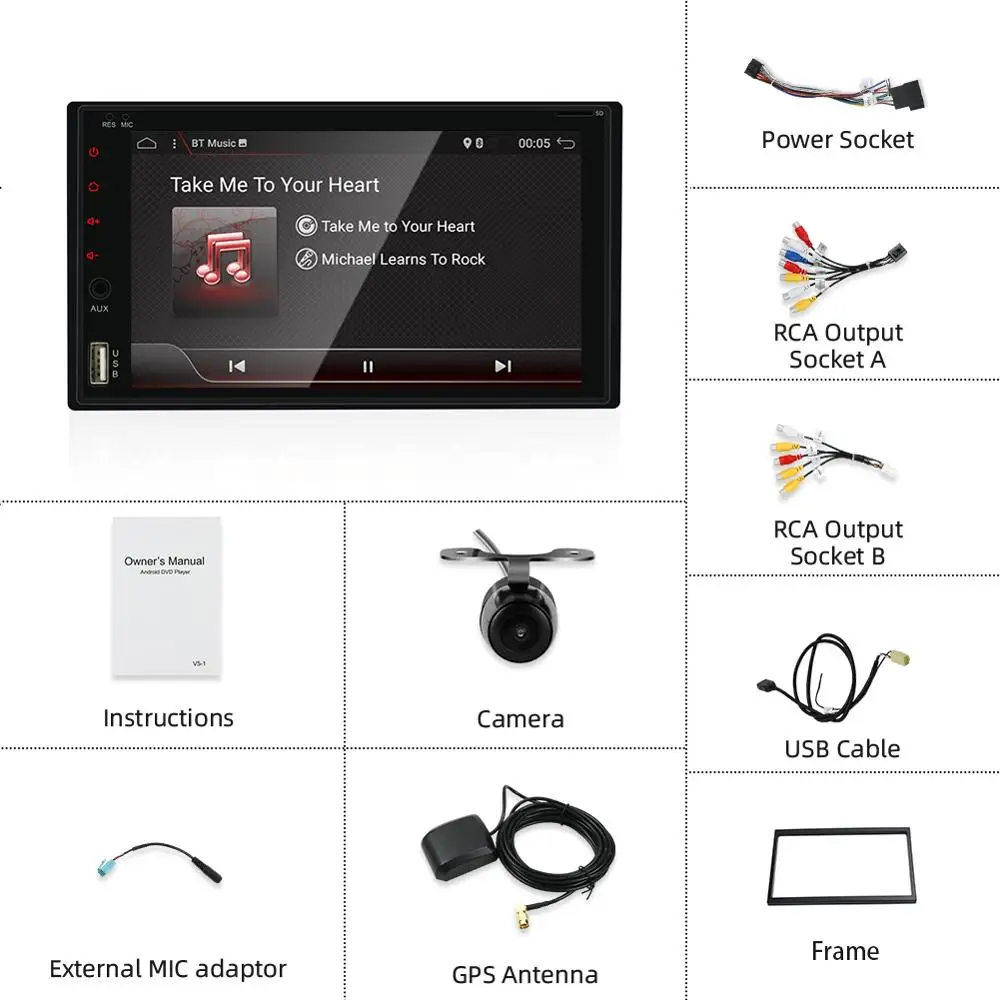 Автомагнитола Bosion 2DIN Android 10 Bluetooth сенсорный экран AUX USB TF MP5 6 2 дюйма | Автомобили и