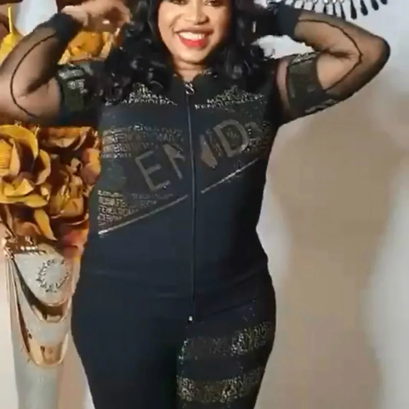 Женский спортивный костюм из двух предметов толстовка топ и штаны для бега