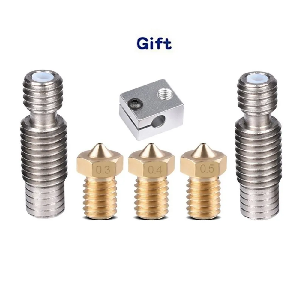Aokin For E3D V6 Hot End Full Kit 1.75mm 12V Bowden Reprap 3D Printer Accessories Extruder Parts 0.4mm Nozzle 3 Orders | Компьютеры и