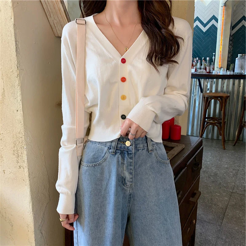 

Свитер женский осенний трикотажный, теплый, однотонный