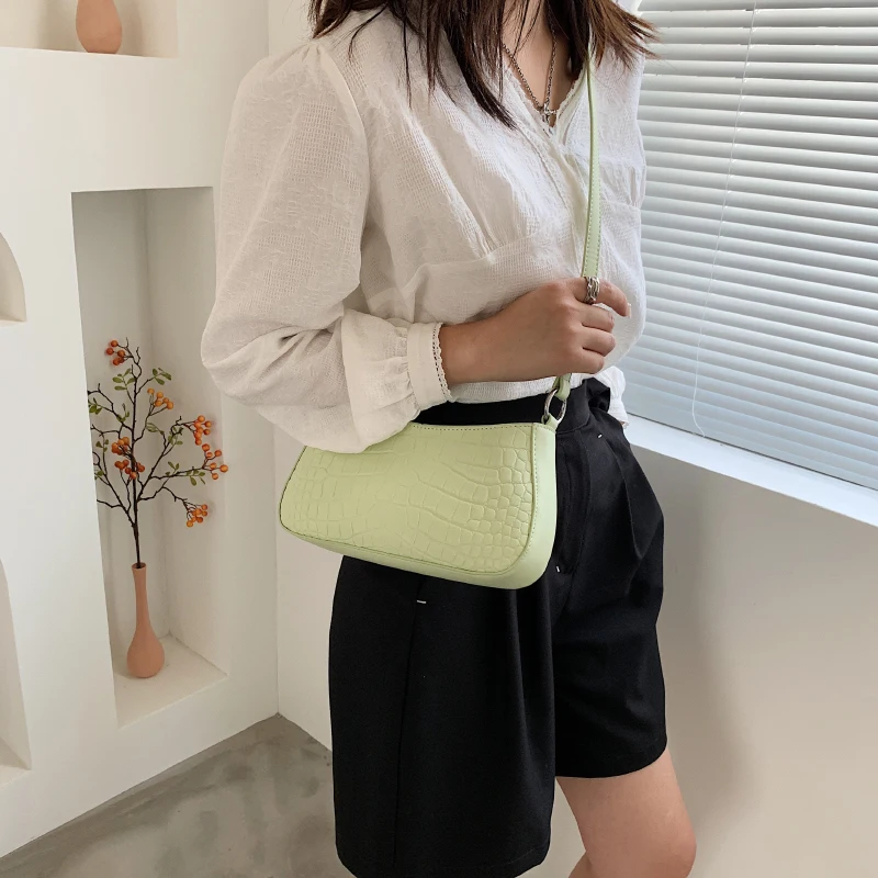 

Fashion Women's Handbag Shoulder Bags for Women 2021 New Totes High Quality Stone Pattern Leather Crossbody Bag Sac Epaule
