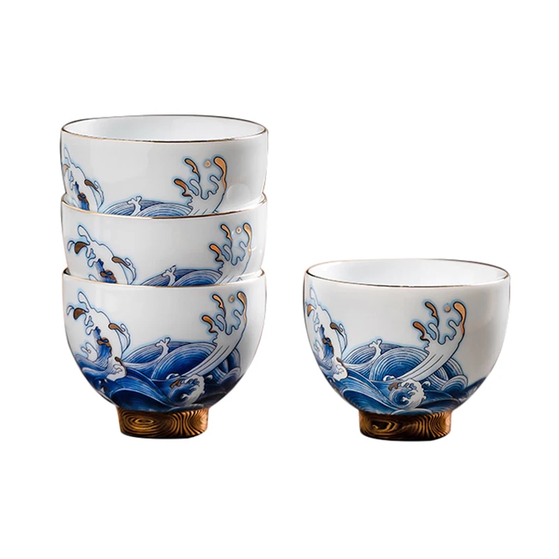 

2 шт./лот, китайская чашка для чая, керамическая фарфоровая чаша для чая, китайская чаша для чая кунг-фу, чашка для чашек, чашка для чашки, чашк...