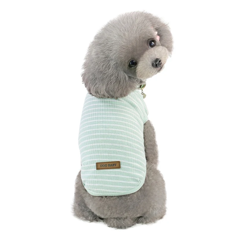 Dog Vest Of Sleeves 2 Legs Pet Spring Summer Classical Stripes Small Medium Dogs Short T-shirt | Дом и сад
