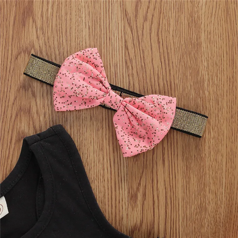 2020 брендовая одежда для новорожденных девочек хлопковая черный жилет с принтом