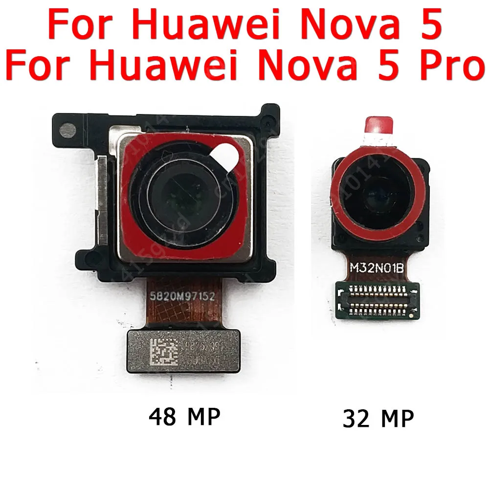 

Original Front Rear Back Camera For Huawei Nova 5 Pro 5T Nova5 5Pro Nova5T Main Facing Camera Module Flex Replacement Parts