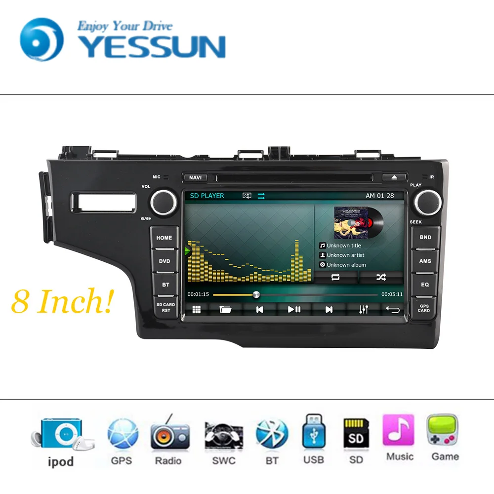 Автомобильный DVD плеер система Android Wince для Honda Fit 2014 2016 Авторадио стерео GPS