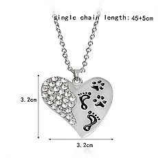 Модное популярное индивидуальное ожерелье с принтом собачьей лапы для девочек и