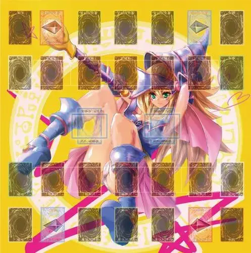 Yu Gi Oh-alfombra de juego de goma de espuma para beb&eacute;, tapete de juego de color Negro, Rosa, drag&oacute;n, mago oscuro, estilo de chica-5
