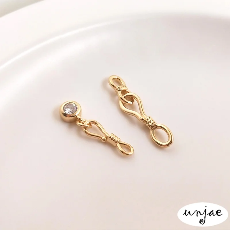 

Позолоченный цвет 8 слов Пряжка соединение S Пряжка циркон кулон браслет ожерелье застежка diy ювелирные аксессуары