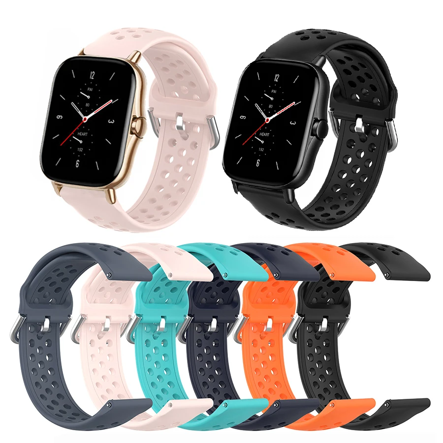 Silicone Strap for Amazfit GTS 2 Mini Smart Watch Band Sport Wristband Bracelet for Xiaomi Huami Amazfit Bip U Pro/Bip S 20mm