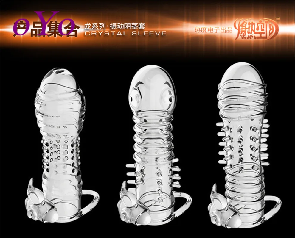 Oyo расширения презерватив-удлинитель пениса с длинным рукавом Мужской Увеличить