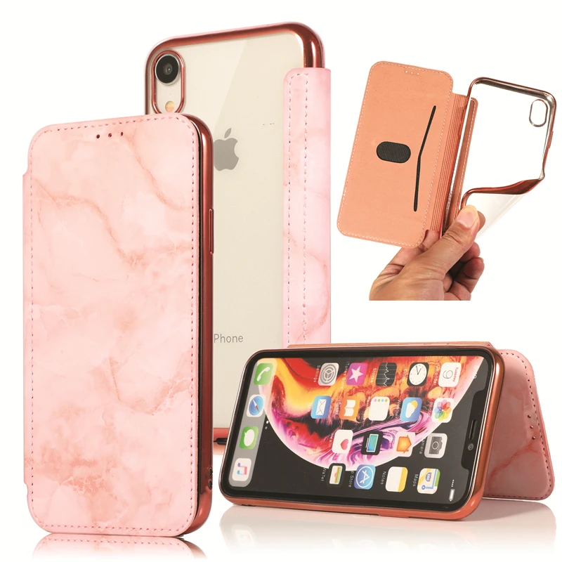 Шокопрочный флип-чехол для iPhone 7 8 6 6s плюс. Защитный чехол для XS Max XR TPU Leather Coque On.