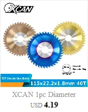 XCAN 1 шт. 210/250 мм 24/40/80 зубы деревянный отрезной диск оловянного покрытия карбида вольфрама TCT пила Лезвие Для Обработки Древесины Лезвие дисковой пилы