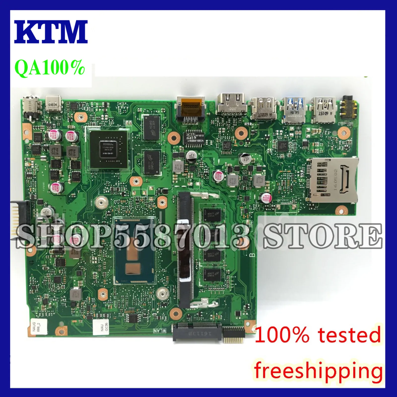 

KEFU X540LJ Motherboard For ASUS X540L F540LA X540LA Laptop Motherboard 4G RAM I3-5005U REV2.1 Test work 100%