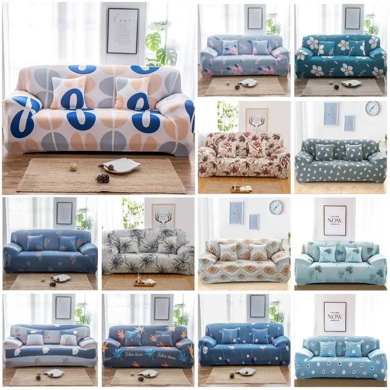 

Flower Printed Sofa Cover 1/2/3/4 Seat Slipcover Anti-Skid Stretch Couch Cover Sofa Covers for Living Room Furniture Couch Cover