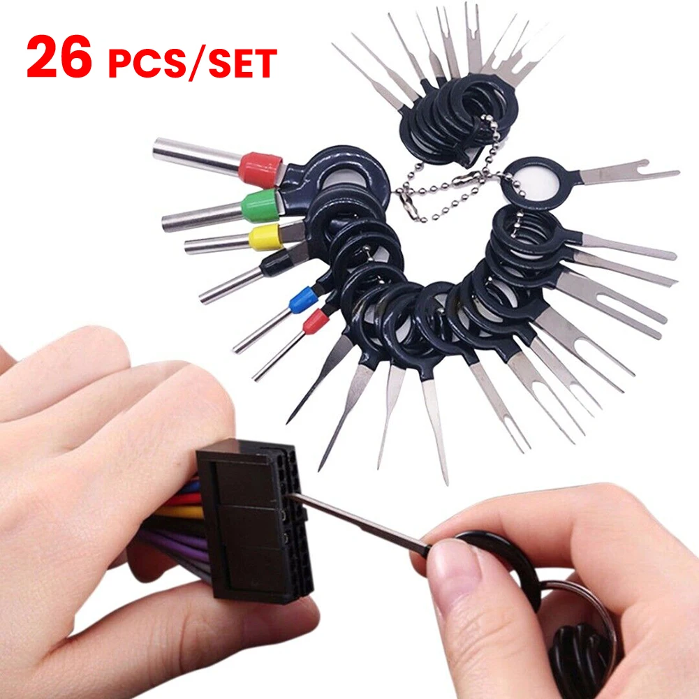 

26Pcs Car Terminal Removal Tool Wire Plug Connector Extractor Puller Release Pin