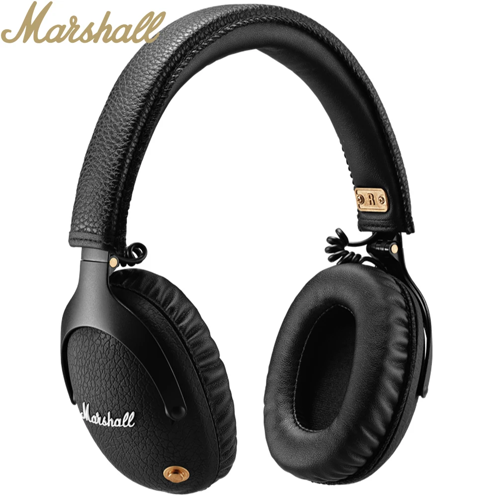 Беспроводные наушники MARSHALL Monitor с Bluetooth, наушники Rock Bass, оригинальные складные Накладные наушники черного цвета