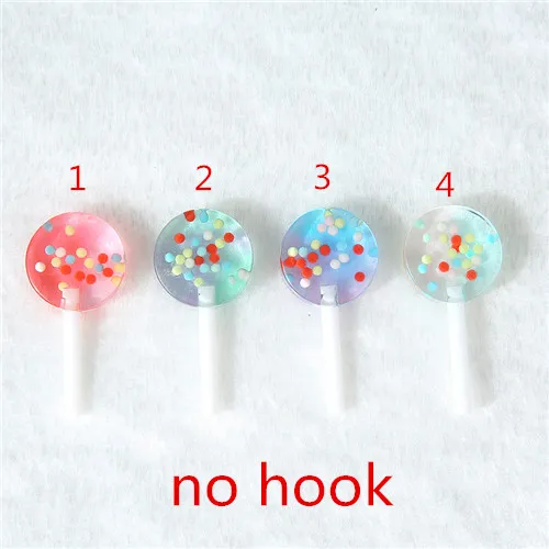 no hook 16 шт./лот 42*19 мм амулеты для подвесных сережек брелок Diy плоские с оборота блестящие полимерные леденцы Круглые красочные конфеты - Окраска металла: no hook