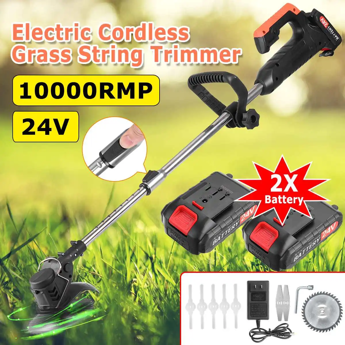 Беспроводная электрическая газонокосилка автоматический триммер с