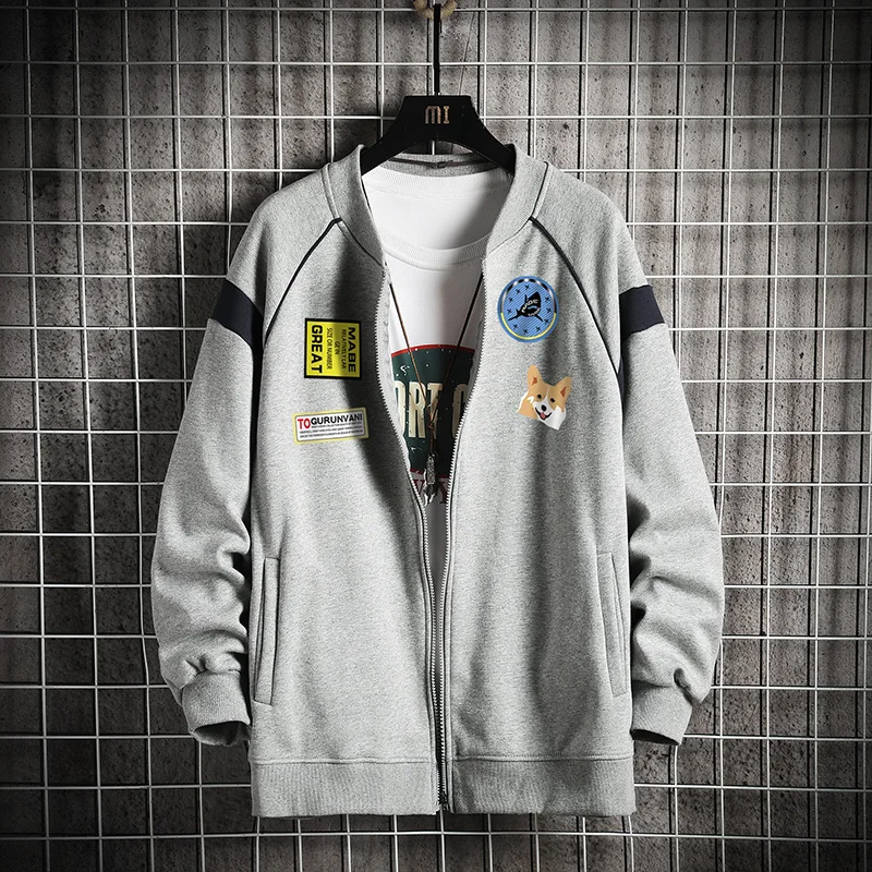 

2020 New Autumn Jacquard Hoodie Men Fleece Cardigan Youth Coat Men's Hoodies Sweatshirts Pullovers Male Sweatshirt Drop Shipping
