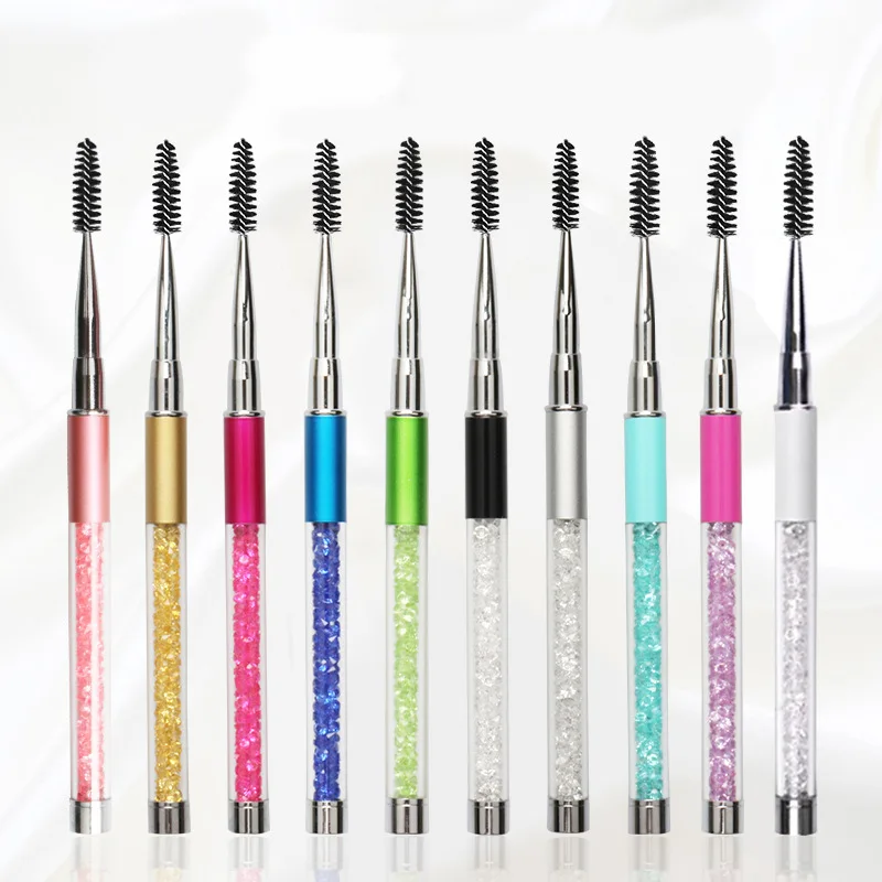 

Makeup Tool Rhinestone Lash Brush Eyebrow Brush Reusable Eyelash Brushes Mascara Wand Applicator Free Shipping