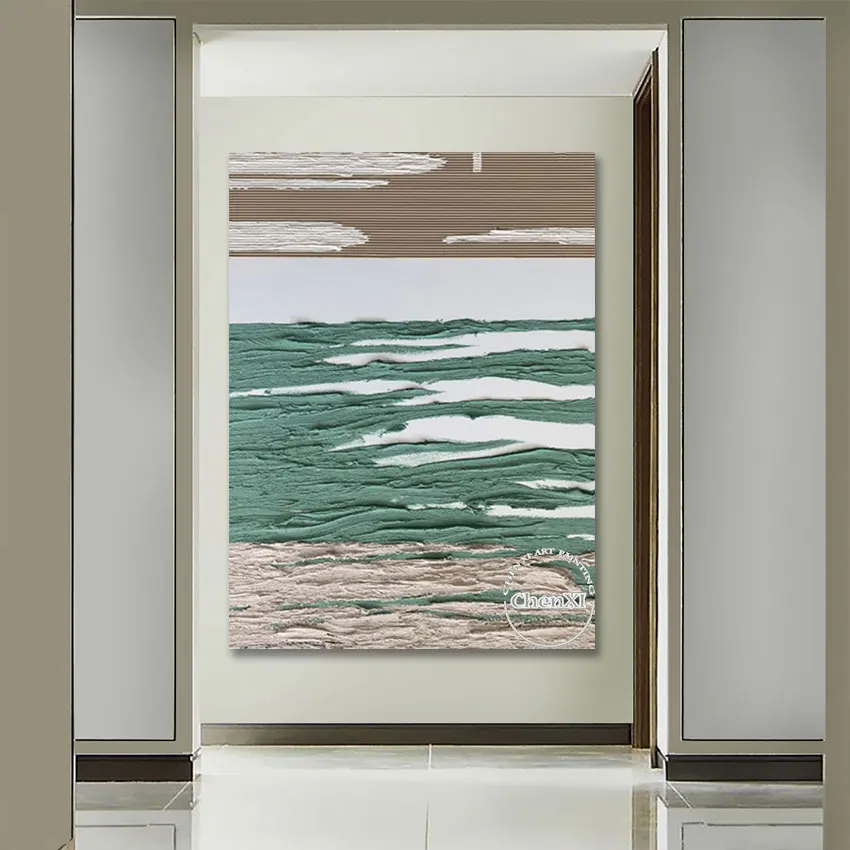 

The Earth The Lake And The Sky Paintings Handpainted Oil Painting On Canvas Large Handmade Wall Art Home Decoration No Framed