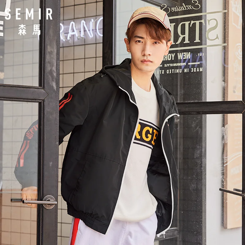 Мужская куртка Semir красная свободная повседневная в Корейском стиле с буквенным