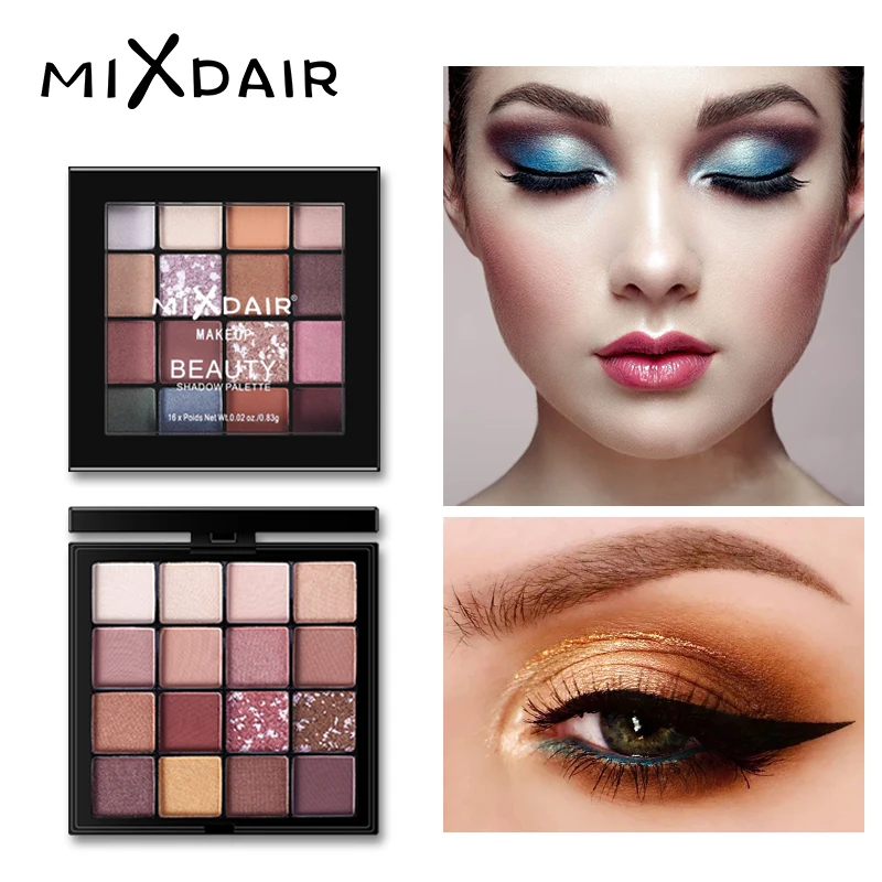 MIXDAIR палитра теней для век 16 видов цветов Мерцающая блестящая пудра матовые