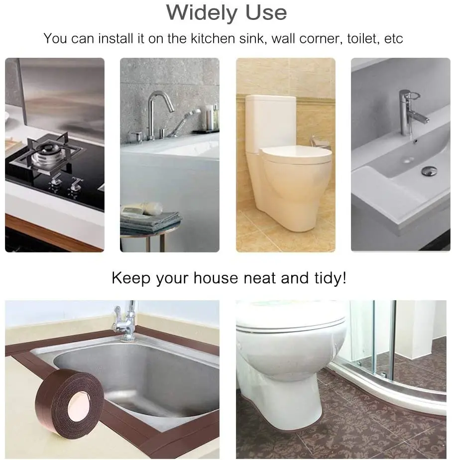 Уплотнительная лента для ванной душевой раковины самоклеящаяся