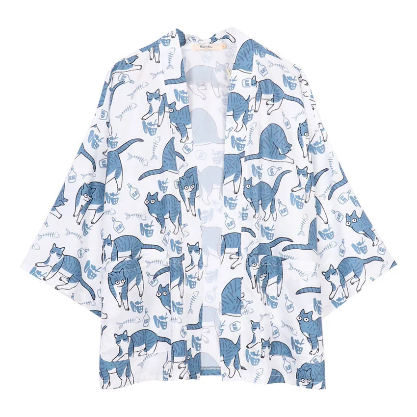 Японская традиционная одежда кимоно Haori пляжная Женская Харадзюку летняя Тонкая