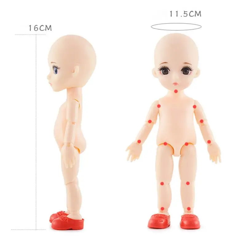 13 подвижных шарнирных 16 см 1/8 куклы игрушки BJD кукла голая обнаженная женская мода