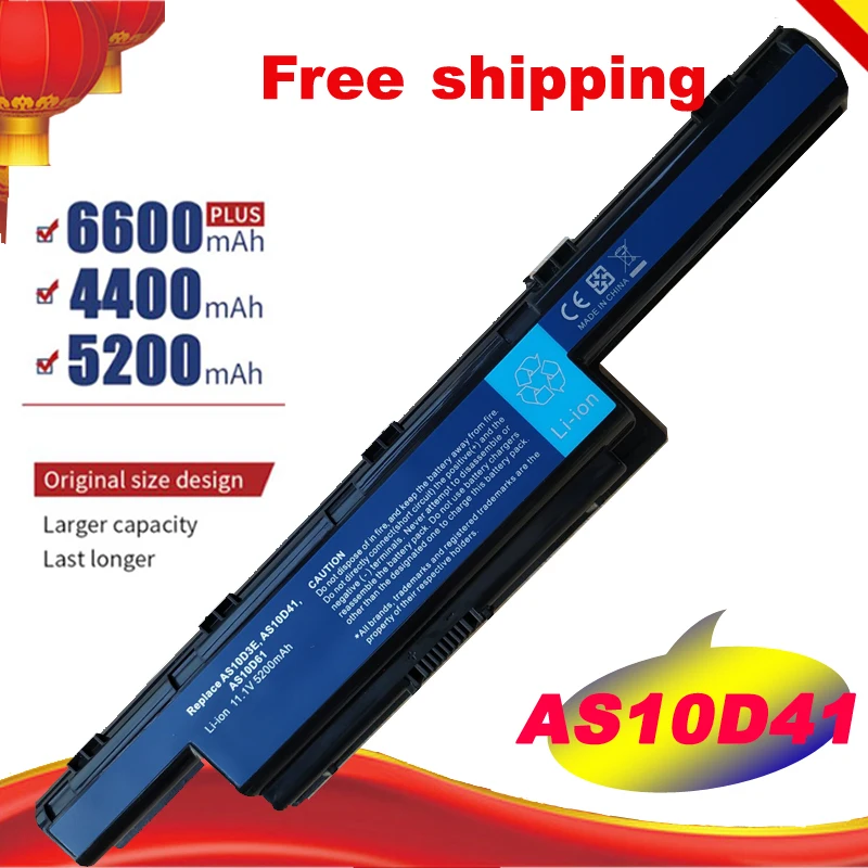 

6-элементный Аккумулятор для Acer Aspire 4551 4741 5741G AS10D51 AS10D31 AS10D3E, новинка
