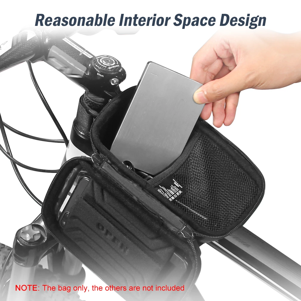 Bike Phone Bags with Touch Screen Holder Case Waterproof Bicycle Front Frame Tube Mount Storage Bag Cycling Pack | Спорт и