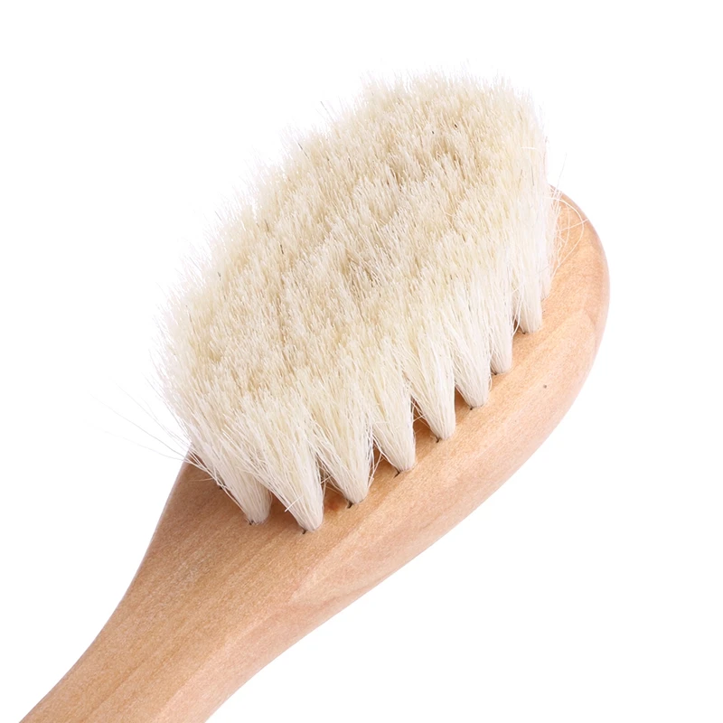 Cepillo con mango de madera para beb&eacute;, cepillo de pelo para reci&eacute;n nacido, peine infantil, masajeador de cabeza-3