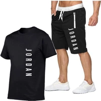 2021 summer new short sleeved sports suit casual loose solid color fitness basketball uniform shorts two piece suit