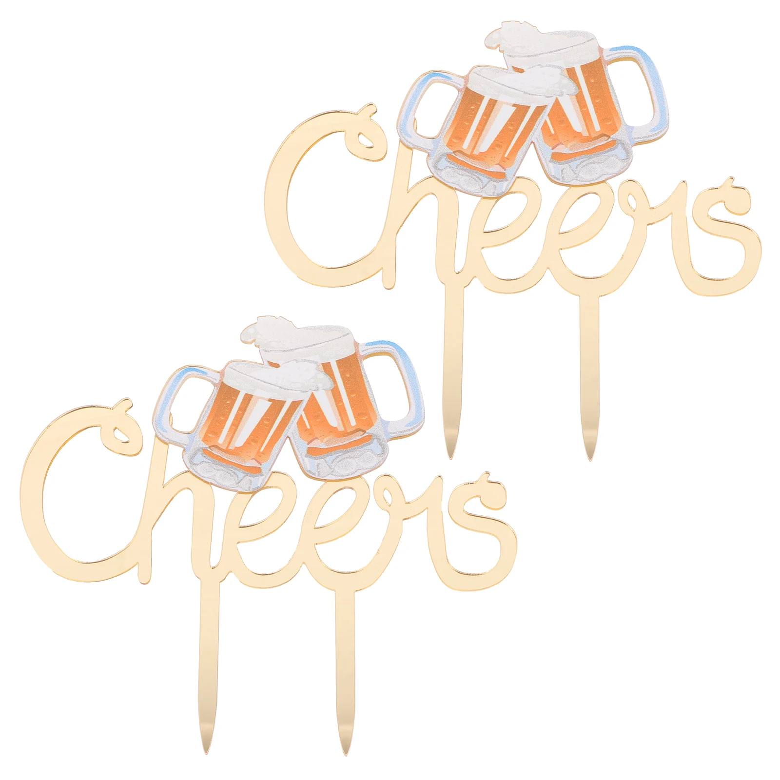 2 шт. Октоберфест акриловый торт карты топперы для торта на день рождения кекс