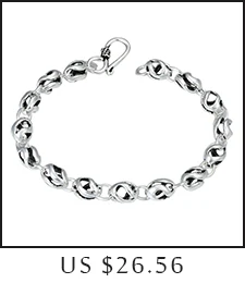 Genuine 925 Sterling Silver Jewelry Personality Six-Word Mantra Barrel Beads Silver Men Bracelet Retro Silver Jewelry