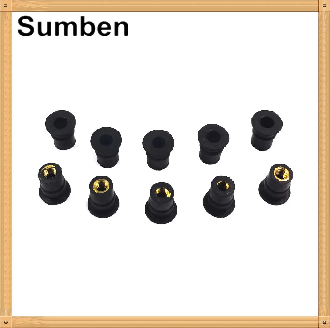 10 шт. M5 5 мм метрические резиновые гайки для ветрового стекла обтекатель лобового