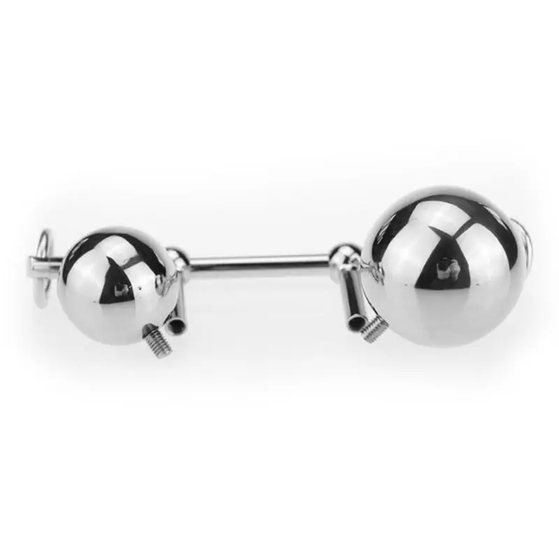 Анальная пробка с двойным шариком для женщин из нержавеющей стали пояса