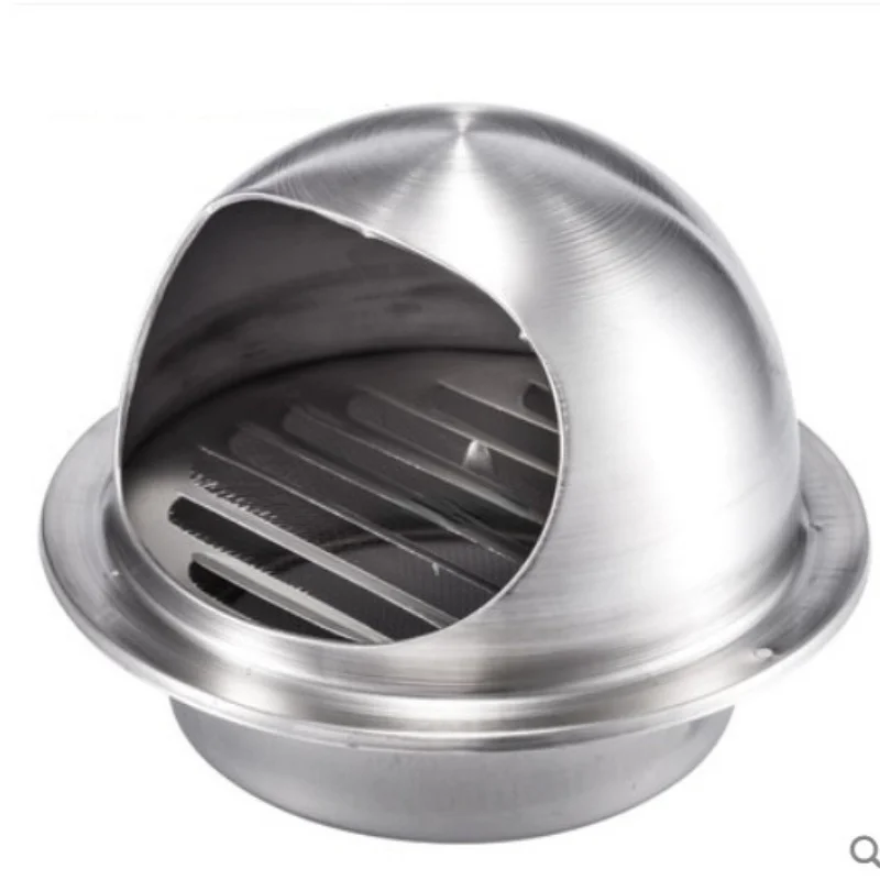 

60 mm ~ 300 mm stainless steel exhaust hood, Wall wall vent cap,Air Vent Bull Nose Bathroom Extractor Outlet Grille Louvres