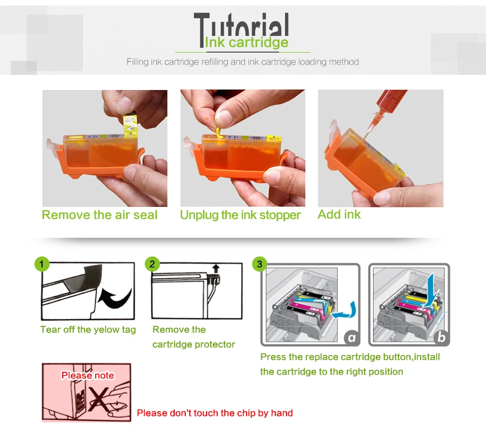 Чернильный картридж для HP 920 многоразовый 6000 6500 6500A 7000 7500 7500A принтер с чипом