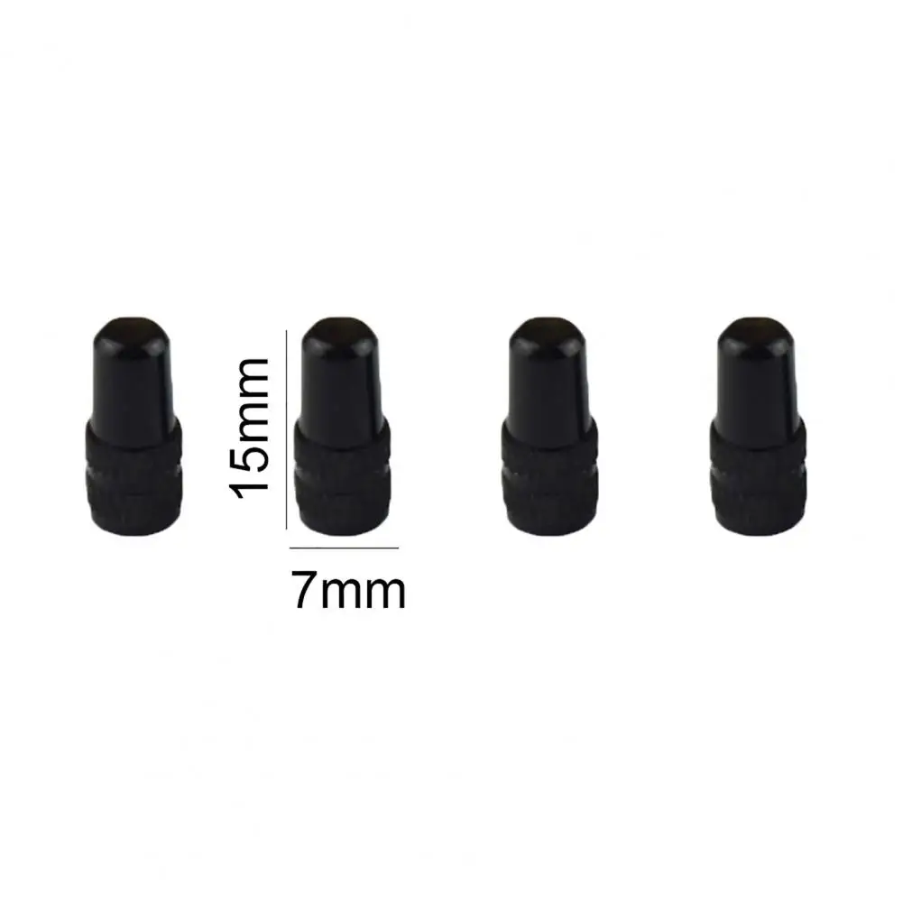 

4 Pcs Valve Caps Practical Wear Resistant Aluminum Alloy Anodized Bike Tire Caps for Bicycle